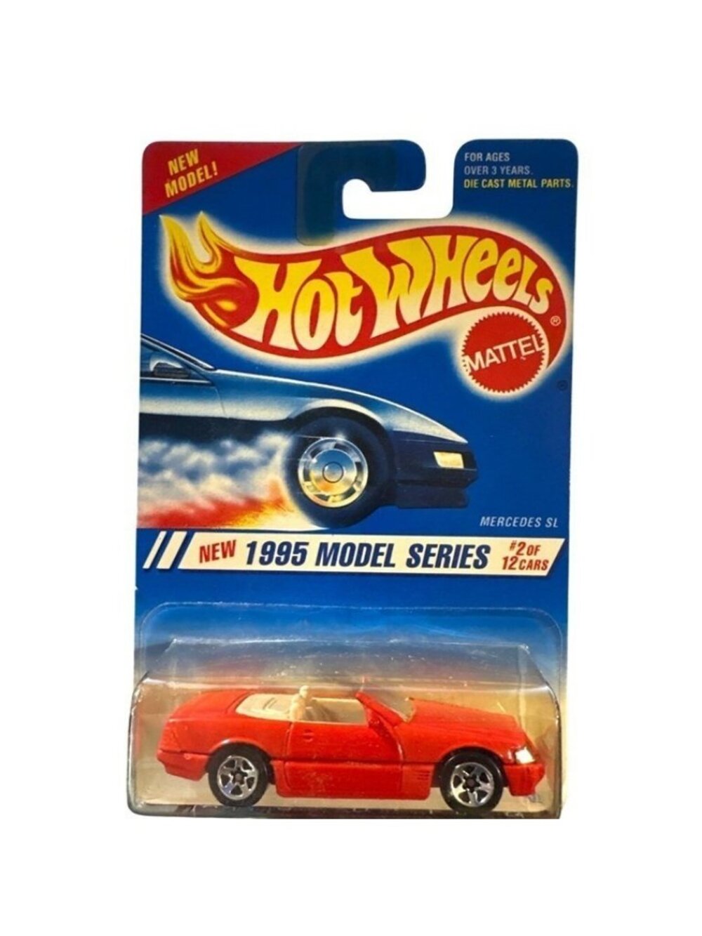 Vintage Die Cast Hot Wheels 1995 Model Series Mercedes SL Car 1994 2/12